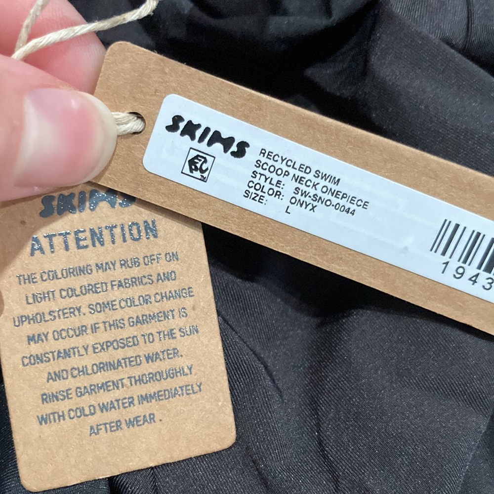 Skims NWT Black Swim Scoop Neck One Piece SZ XS, S, M, L - Picture 9 of 13